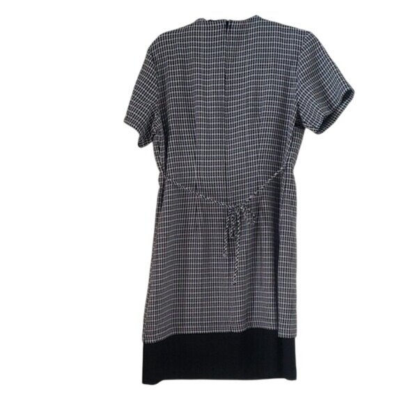 Vintage 90s Lisa Jo Plaid Layered Short Sleeve Dress Size 11/12 Academia Office - Picture 2 of 10